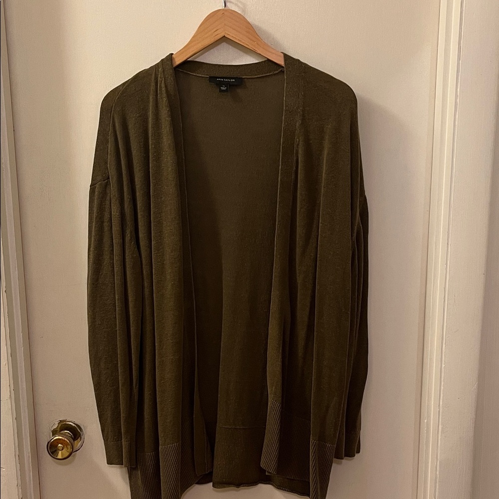 Ann Taylor Khaki Knit Sweater
